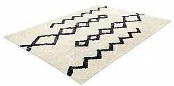 Hoogpolig vloerkleed - Chablis Natural Cotton Shaggy (offwhite/zwart)