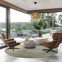 Rond vloerkleed - Lynton (beige)