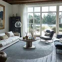 Rond vloerkleed - Lynton (blauw)