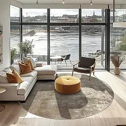 Rond vloerkleed - Lynton (bruin)