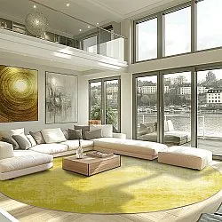 Rond vloerkleed - Lynton (geel)