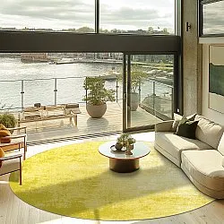 Rond vloerkleed - Lynton (geel)