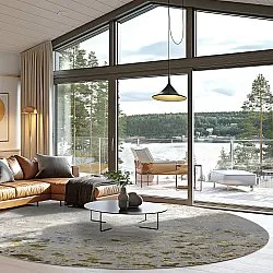 Rond vloerkleed - Maude (grijs/goud)