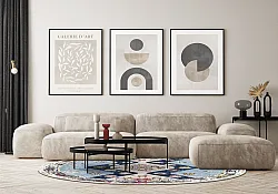 Rond vloerkleed - Mazzarino (blauw/multi)