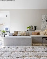 Hoogpolig vloerkleed - Fondi (beige)