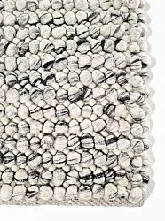 Wollen-vloerkleed - Mesra (zwart/wit)