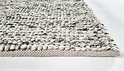 Wollen-vloerkleed - Mesra (zwart/wit)