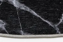 Rond vloerkleed - Savino (zwart/wit/roze)