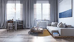 Rond vloerkleed - Mileto (grijs/goud)