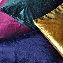 Kussensloop - Fluwelen kussens Marlyn (geel)