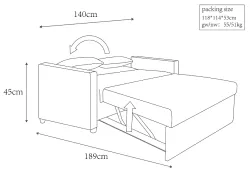 Slaapfauteuil - San Francisco (beige)