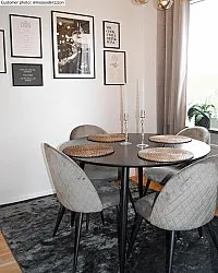 Viscose-vloerkleed - Jodhpur Special Luxury Edition (zwart)