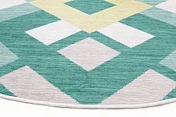 Rond vloerkleed - Temara (blauw/multi)