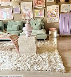 Hoogpolig vloerkleed - Janjira (offwhite)