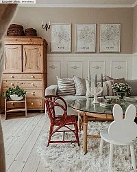 Hoogpolig vloerkleed - Janjira (wit)