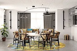 Rond vloerkleed - Catania (multi)