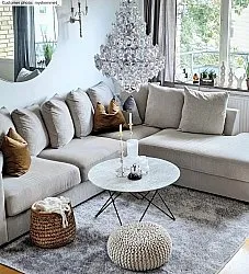 Hoogpolig vloerkleed - Cosy (zilver)