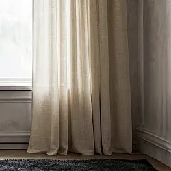 Gordijnen 2-pack - Linnen gordijn Noemi (beige)
