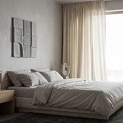 Gordijnen 2-pack - Linnen gordijn Noemi (beige)