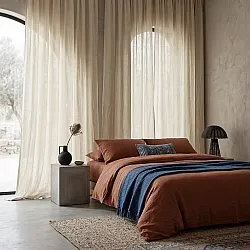 Gordijnen 2-pack - Linnen gordijn Noemi (beige)