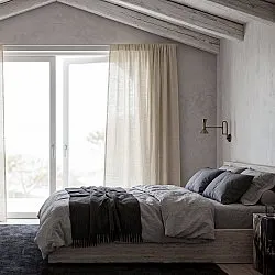 Gordijnen 2-pack - Linnen gordijn Noemi (room)