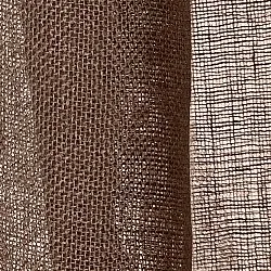Gordijnen 2-pack - Linnen gordijn Noemi (donkerbruin)
