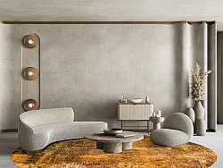 Rond vloerkleed - Biella (oranje)