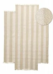 Onregelmatig wollen tapijt - Kystaro (crème/beige)