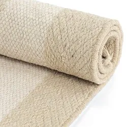 Onregelmatig wollen tapijt - Kystaro (crème/beige)