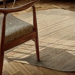 Onregelmatig rond jutetapijt - San Francisco (jute)