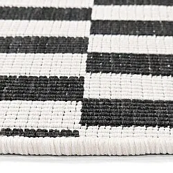 Rond vloerkleed - Indoor/Outdoor Otto (zwart)