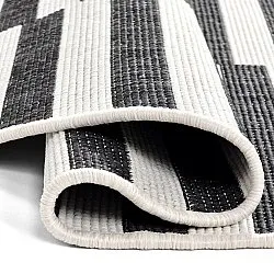 Rond vloerkleed - Indoor/Outdoor Otto (zwart)