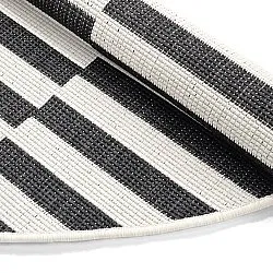 Rond vloerkleed - Indoor/Outdoor Otto (zwart)