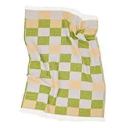 Dekens - Wollenmix plaid - Audrey Check (beige/groen/paars)