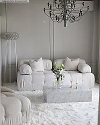 Hoogpolig vloerkleed - Pomaire (wit)