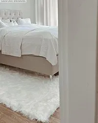 Hoogpolig vloerkleed - Pomaire (wit)