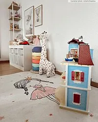 Kindervloerkleed - Princess (roze)
