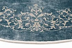 Rond vloerkleed - Santi (blauw/beige)