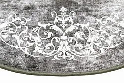 Rond vloerkleed - Santi (donkergrijs/wit)