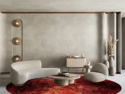 Rond vloerkleed - Wells (rood)