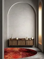 Rond vloerkleed - Wells (rood)