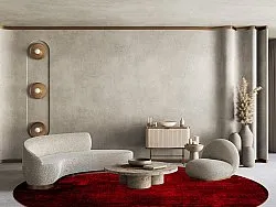 Rond vloerkleed - Frome (rood)