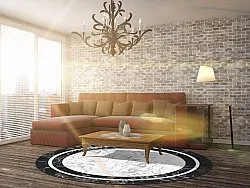 Rond vloerkleed - Amaliada (zwart/wit)