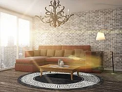 Rond vloerkleed - Tilos (zwart/wit)