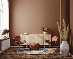 Rond vloerkleed - Travale (grijs/blauw/multi)