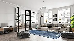 Vloerkleden voor binnen en buiten - Brussels Weave (blauw)