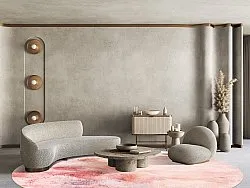 Rond vloerkleed - Nancy (roze)