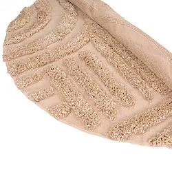 Rond vloerkleed - Cazorla Natural Cotton Shaggy (beige)
