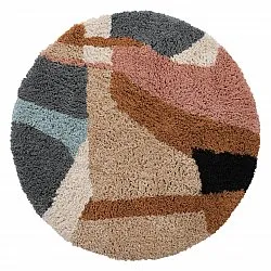 Rond vloerkleed - Cefalu Natural Cotton Shaggy (multi)