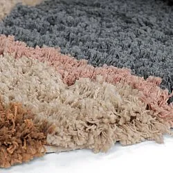 Rond vloerkleed - Cefalu Natural Cotton Shaggy (multi)